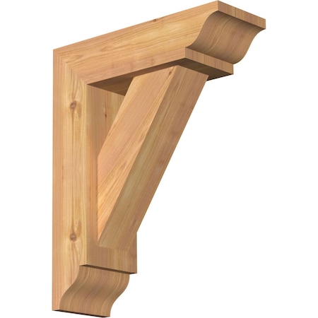Ekena Millwork Traditional Traditional Smooth Bracket w/ Offset Brace, Western Red Cedar, 5 1/2"W x 16"D x 20"H BKT0604X16X20TRA01SWR
